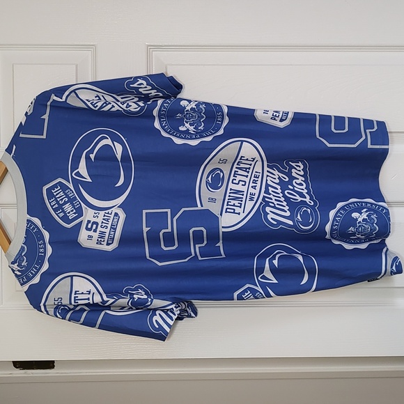 Vintage 90s Penn State T-shirt- Nittany Lions All Over Print VTG Large NWT - Picture 5 of 6